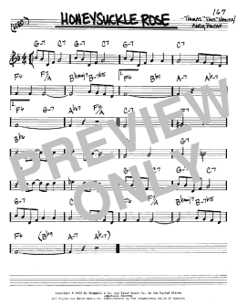 page one of Honeysuckle Rose (Real Book – Melody & Chords – C Instruments)
