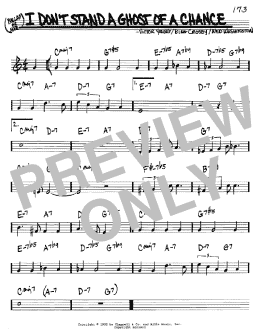 page one of I Don't Stand A Ghost Of A Chance (Real Book – Melody & Chords – C Instruments)