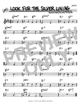 page one of Look For The Silver Lining (Real Book – Melody & Chords – C Instruments)