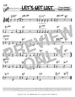 page one of Let's Get Lost (Real Book – Melody & Chords – C Instruments)