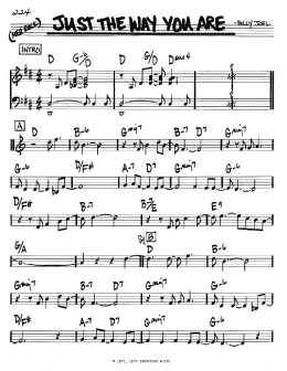 page one of Just The Way You Are (Real Book – Melody & Chords – C Instruments)
