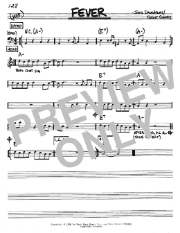 page one of Fever (Real Book – Melody & Chords – C Instruments)