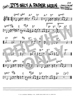 page one of It's Only A Paper Moon (Real Book – Melody & Chords – C Instruments)