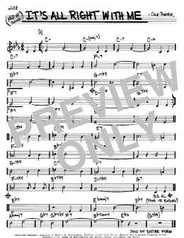 page one of It's All Right With Me (Real Book – Melody & Chords – C Instruments)