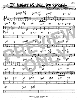 page one of It Might As Well Be Spring (Real Book – Melody & Chords – C Instruments)