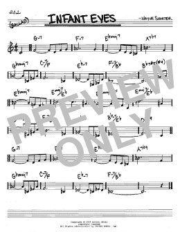 page one of Infant Eyes (Real Book – Melody & Chords – C Instruments)