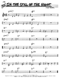 page one of In The Still Of The Night (Real Book – Melody & Chords – C Instruments)
