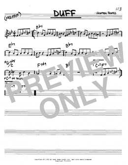 page one of Duff (Real Book – Melody & Chords – C Instruments)