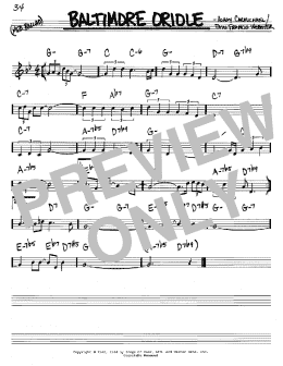 page one of Baltimore Oriole (Real Book – Melody & Chords – C Instruments)