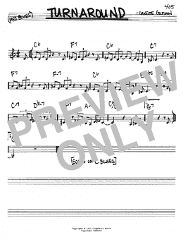 page one of Turnaround (Real Book – Melody & Chords – C Instruments)