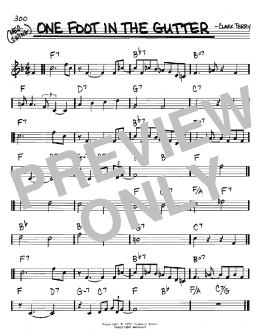 page one of One Foot In The Gutter (Real Book – Melody & Chords – C Instruments)