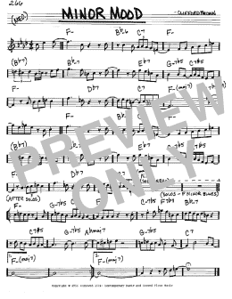 page one of Minor Mood (Real Book – Melody & Chords – C Instruments)