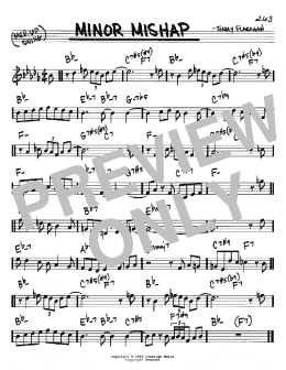 page one of Minor Mishap (Real Book – Melody & Chords – C Instruments)