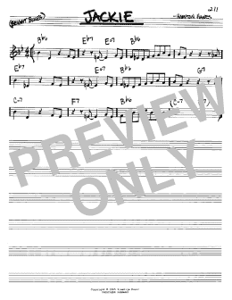 page one of Jackie (Real Book – Melody & Chords – C Instruments)