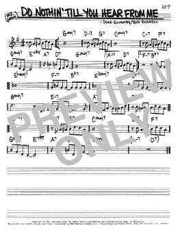 page one of Do Nothin' Till You Hear From Me (Real Book – Melody & Chords – C Instruments)