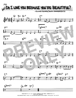 page one of Do I Love You Because You're Beautiful? (Real Book – Melody & Chords – C Instruments)