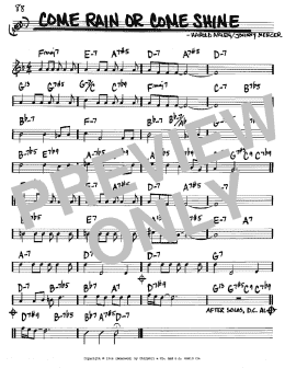 page one of Come Rain Or Come Shine (Real Book – Melody & Chords – C Instruments)