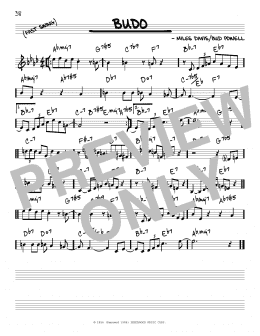 page one of Budo (Real Book – Melody & Chords – C Instruments)