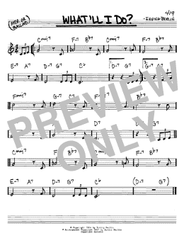 page one of What'll I Do (Real Book – Melody & Chords – C Instruments)