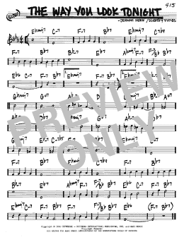 page one of The Way You Look Tonight (Real Book – Melody & Chords – C Instruments)