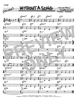 page one of Without A Song (Real Book – Melody & Chords – C Instruments)