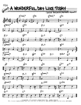 page one of A Wonderful Day Like Today (Real Book – Melody & Chords – C Instruments)