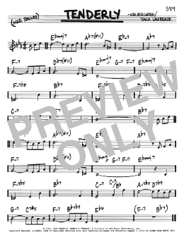page one of Tenderly (Real Book – Melody & Chords – C Instruments)