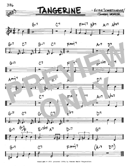 page one of Tangerine (Real Book – Melody & Chords – C Instruments)