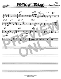 page one of Freight Trane (Real Book – Melody & Chords – C Instruments)