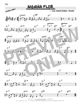 page one of Menina Flor (Real Book – Melody & Chords – C Instruments)