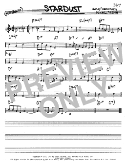 page one of Stardust (Real Book – Melody & Chords – C Instruments)