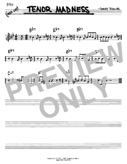 page one of Tenor Madness (Real Book – Melody & Chords – C Instruments)