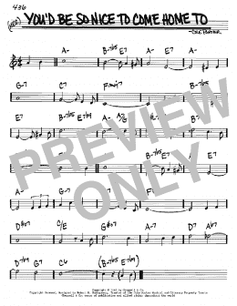 page one of You'd Be So Nice To Come Home To (Real Book – Melody & Chords – C Instruments)