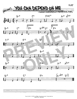 page one of You Can Depend On Me (Real Book – Melody & Chords – C Instruments)