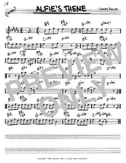 page one of Alfie's Theme (Real Book – Melody & Chords – C Instruments)