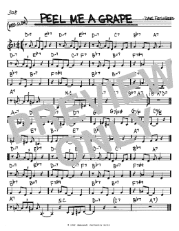 page one of Peel Me A Grape (Real Book – Melody & Chords – C Instruments)