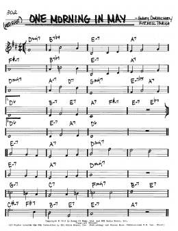 page one of One Morning In May (Real Book – Melody & Chords – C Instruments)