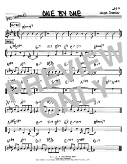 page one of One By One (Real Book – Melody & Chords – C Instruments)