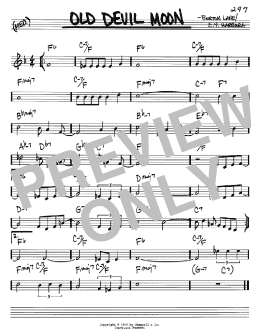page one of Old Devil Moon (Real Book – Melody & Chords – C Instruments)