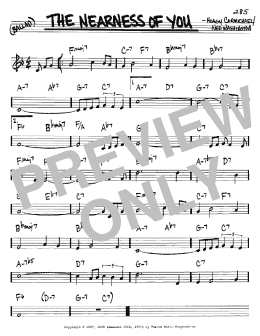 page one of The Nearness Of You (Real Book – Melody & Chords – C Instruments)