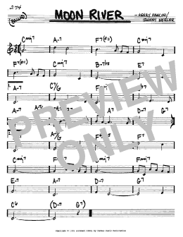 page one of Moon River (Real Book – Melody & Chords – C Instruments)
