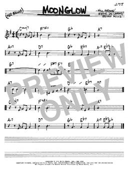 page one of Moonglow (Real Book – Melody & Chords – C Instruments)