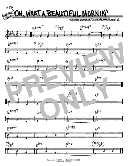 page one of Oh, What A Beautiful Mornin' (from Oklahoma!) (Real Book – Melody & Chords – C Instruments)