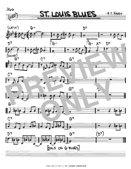 page one of St. Louis Blues (Real Book – Melody & Chords – C Instruments)
