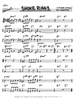 page one of Smoke Rings (Real Book – Melody & Chords – C Instruments)