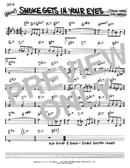 page one of Smoke Gets In Your Eyes (Real Book – Melody & Chords – C Instruments)