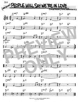 page one of People Will Say We're In Love (from Oklahoma!) (Real Book – Melody & Chords – C Instruments)