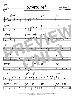 page one of S'posin' (Real Book – Melody & Chords – C Instruments)
