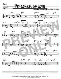 page one of Prisoner Of Love (Real Book – Melody & Chords – C Instruments)