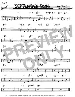 page one of September Song (Real Book – Melody & Chords – C Instruments)